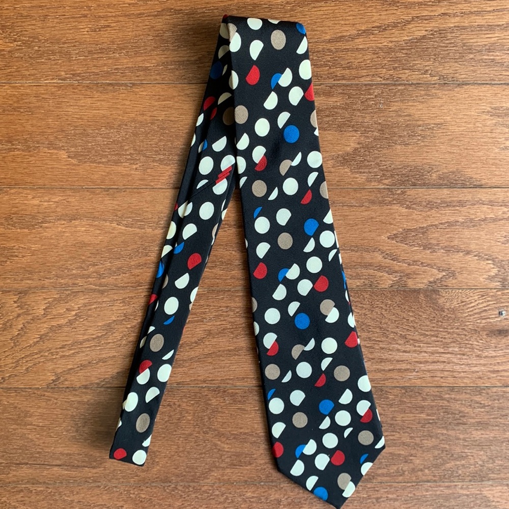 Vintage Krizia Polka Dot Silk Tie Retro Made in Italy